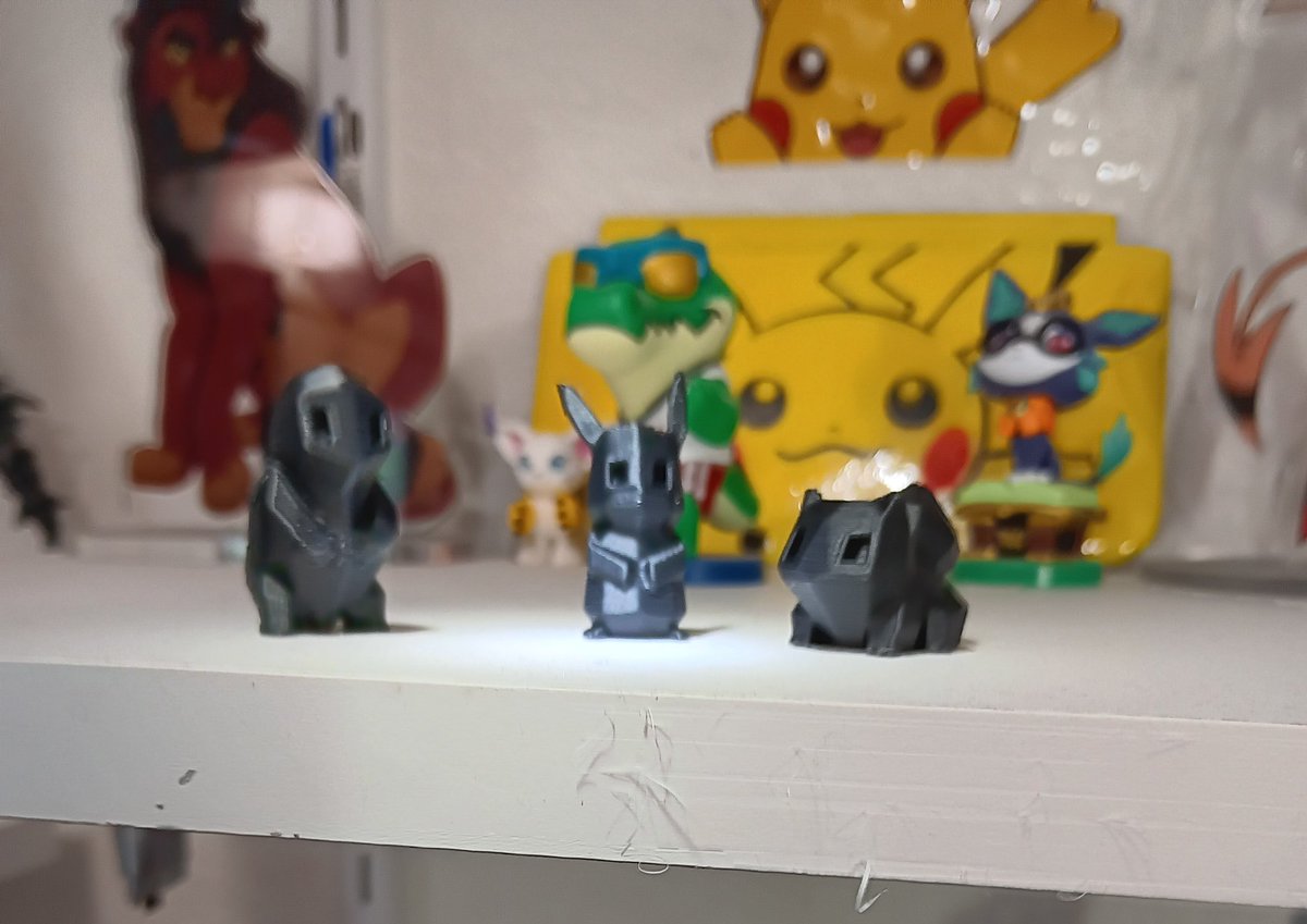3D printed some cute low poly pokemon