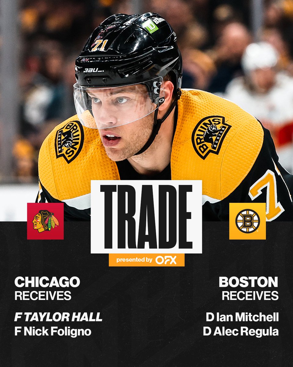 Chicago Blackhawks (Taylor's Version) 🤭

The @NHLBruins and @NHLBlackhawks have made a trade! 🔁