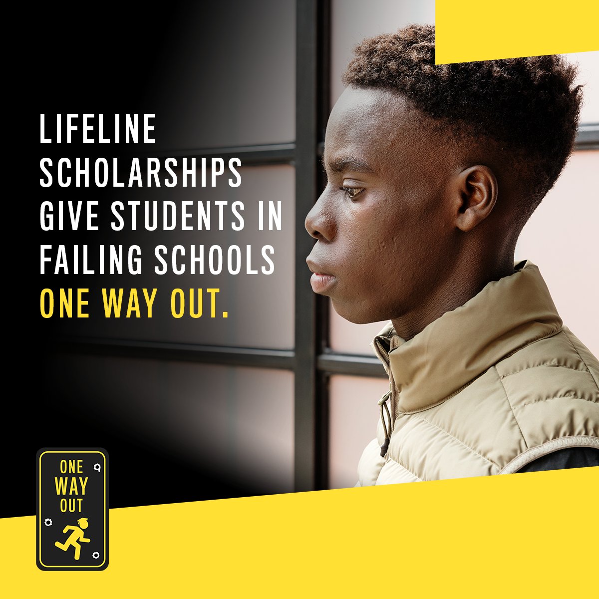 Our students are confined to a broken system without meaningful opportunities to learn. #LifelineScholarships saves our kids’ futures by giving them the opportunity to attend schools that are right for them. Learn more from <a href="/OneWayOutPA/">One Way Out</a>
