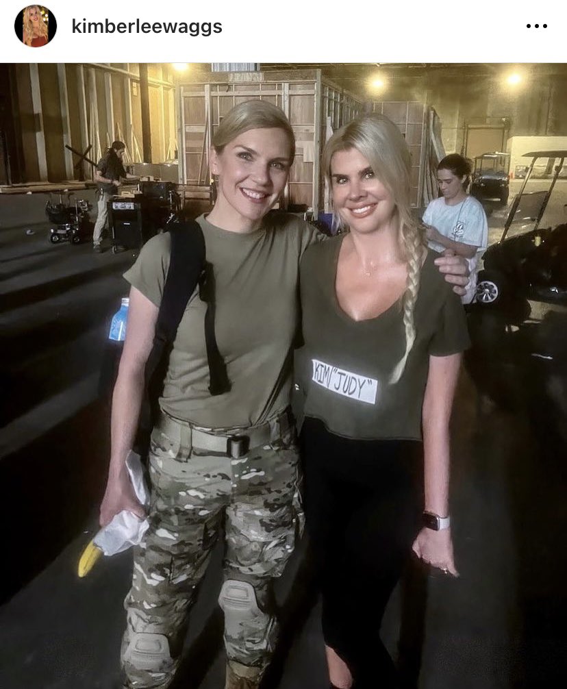 Rhea Seehorn behind-the-scenes of #BadBoys4 in Atlanta with her stunt double. Her character seems to be called Judy. 😎 (via IG)