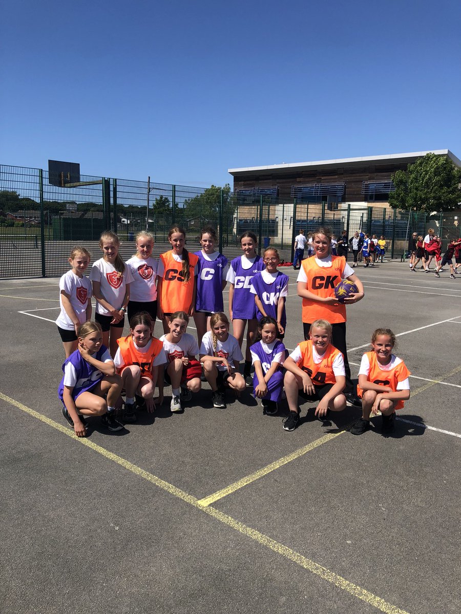 StJeromesSch's tweet photo. Well done girls winning the North Sefton Bee Netball competition at Range High School on to the Merseyside Games on Wednesday @north_sefton @RangeHighSch @RangeHighPE #schoolgamesvalues https://t.co/Fuy43jizCd