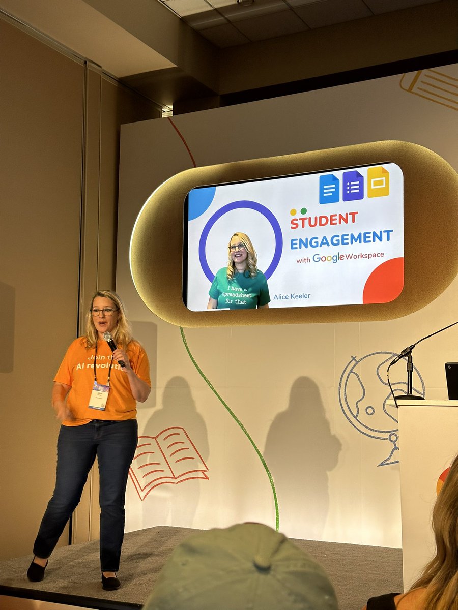 DerrickSwistak's tweet image. “What makes Google workspace engaging is a highly qualified teacher.” @alicekeeler is the best! #ISTELive23