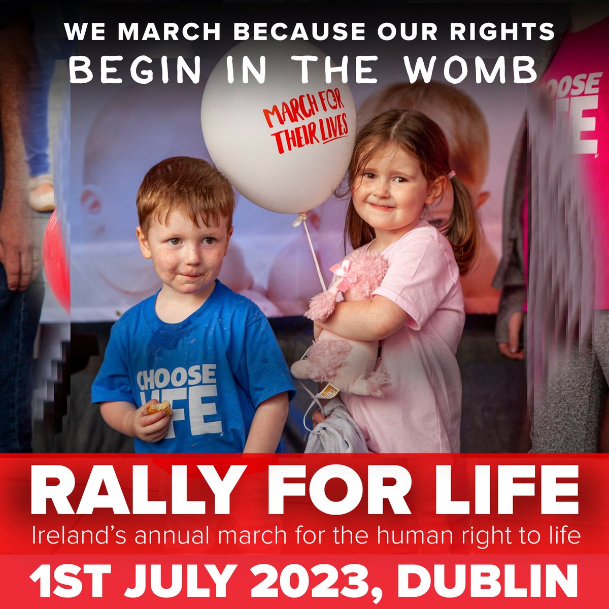 #Ireland it's time!

This Saturday, join thousands of pro-lifers as we take a stand against abortion violence in Ireland.

Meeting at 1.30pm, Garden of Remembrance, Parnell Square Dublin.

#RFL2023 #WhyWeMarch #StopAbortingOurFuture #RallyforLife