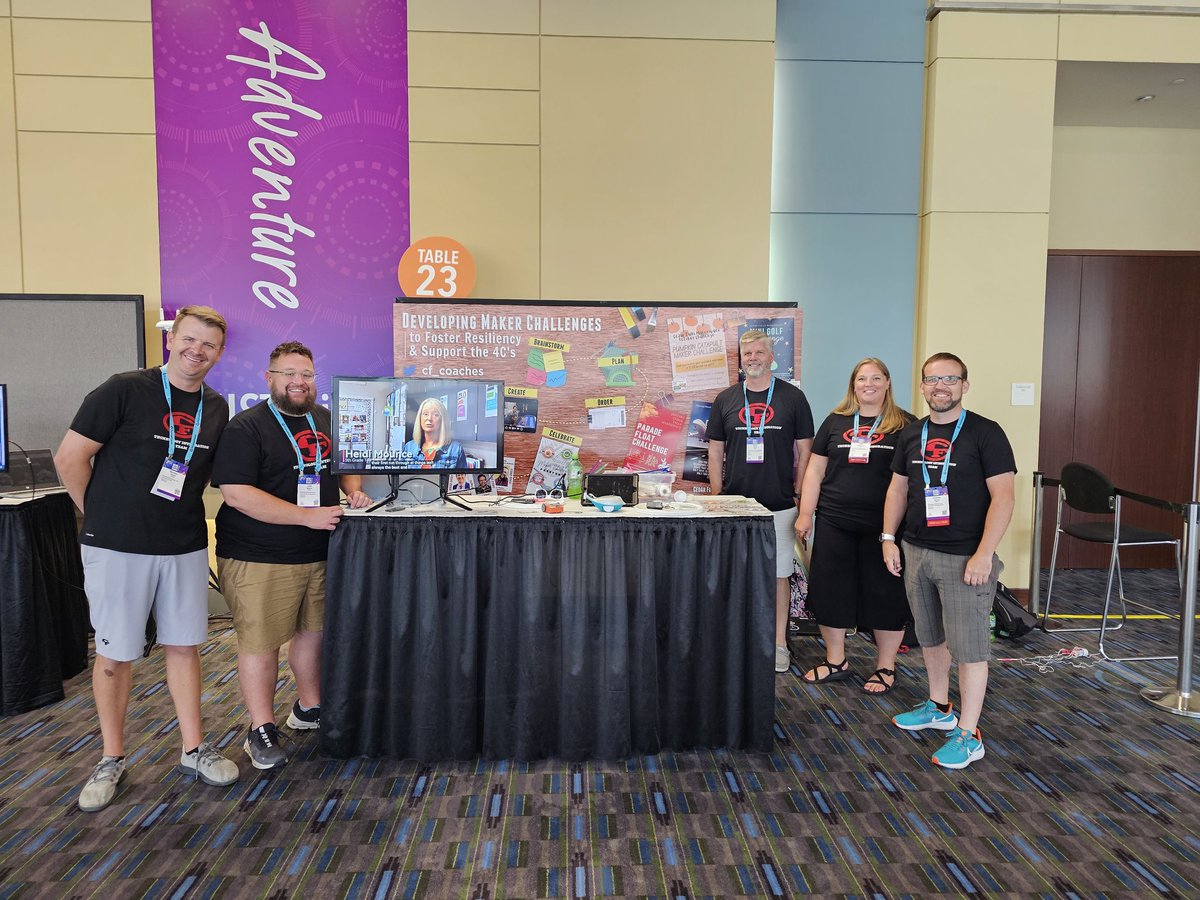Your CF Tech Coaches just wrapped their first session with well over 130 attendees in an hour and some change about fostering resilience with Makerspace Challenges.  #ISTELive23  #ISTE2023 #IsteLive