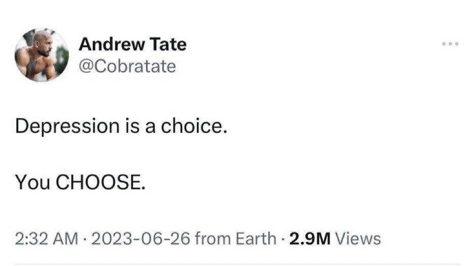 Why Andrew Tate's Tweets About Depression Caused an Uproar - Personal  Trainer