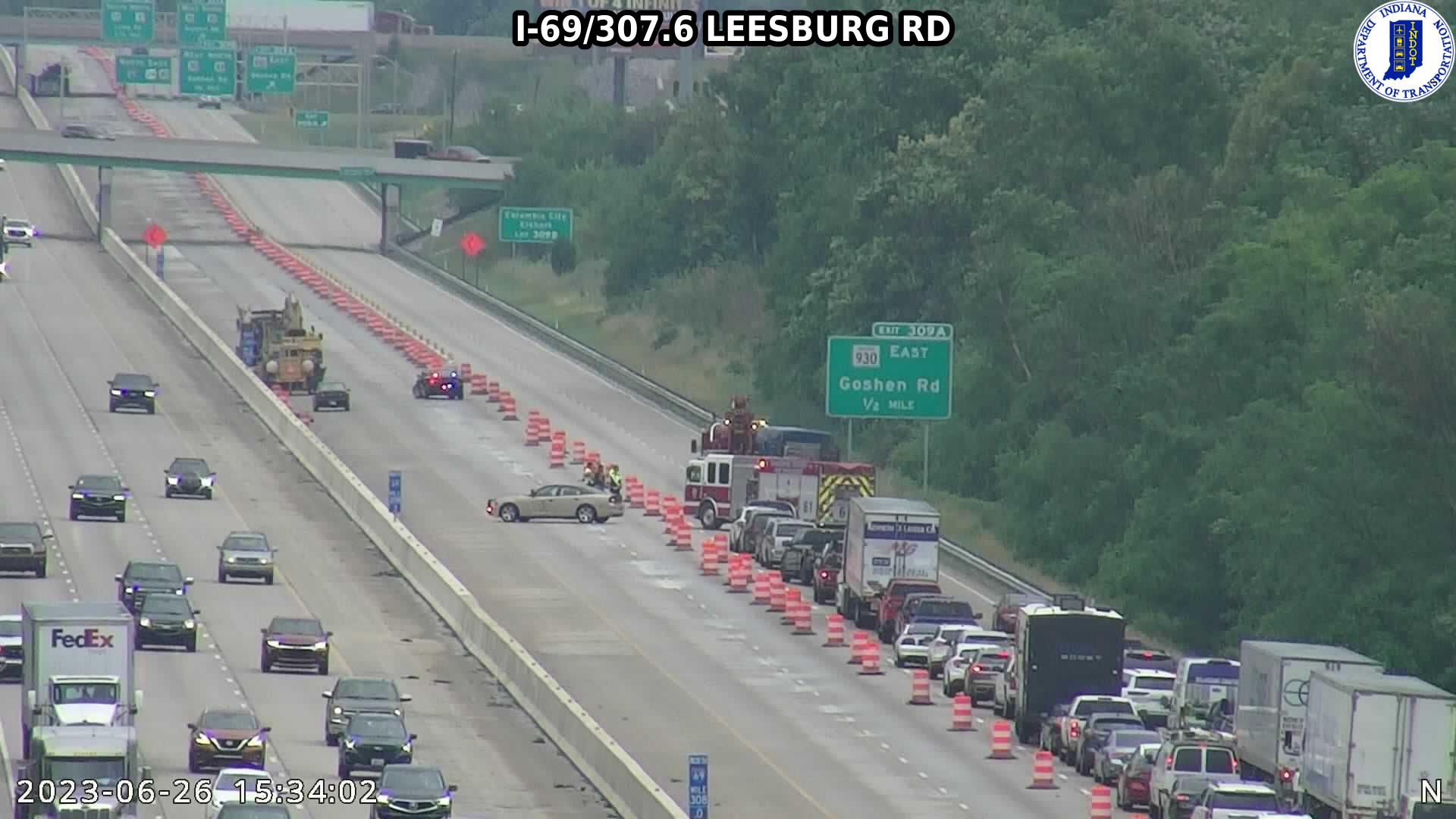 INDOT Northeast on Twitter "TRAFFIC ALERT Northbound I69 is