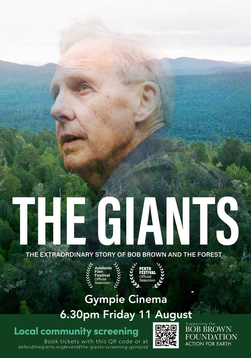 @thegiantsfilm @bobbrownfoundation 
Gypsy Rose Australia is excited for  one-night-only screening on Friday Aug 11, 6pm for a 6.30pm start at Gympie Cinema. Tickets $15 & can be booked at defendthegiants.org/.../the-giants…
Be a sell out show, no guarantee that tickets will be at the door