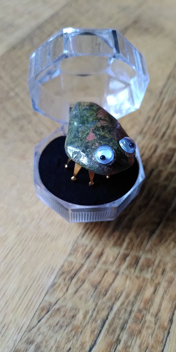 Bloodstone gemstone bug. £5 + p&amp;p. With wobbly golden coloured legs. DM to buy. Bloodstone is an intense healing stone known to cleanse and realign. #bugoffgems