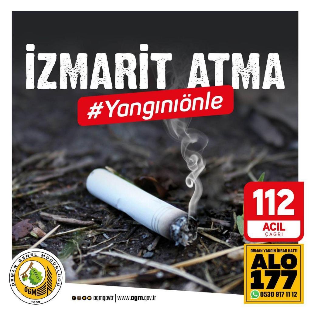 ▪️İzmarit atma
▪️Ateş yakma
▪️Anız yakma
▪️Atıkları topla

#OrmanıKoru