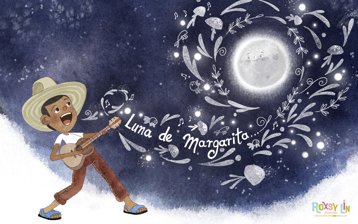 This piece is to remember one of the most gifted Venezuelan singers/composers, Simón Díaz. When I was a little girl, my grandpa played his songs non-stop, and I loved it! I know almost all of them by heart, and his voice is the voice of my beloved Venezuela. #kidlit #illustrator