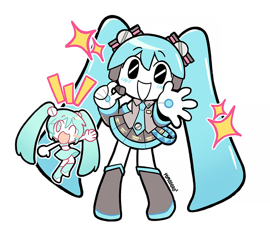 Just loving too much this collab💕✨ 
Jenny looks so cuuuuuute!! i added a tiny miku with Jenny clothes too 💙💙💙🎶

#fanart #HatsuneMiku #mylifeasateenagerobot #animefanart