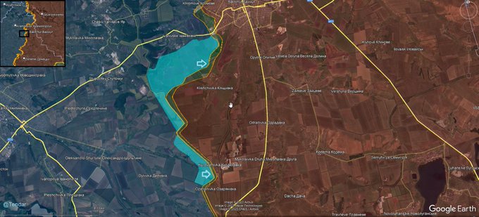 #Ukraine: 4. At #Bakhmut UA has increased its gains on the flanks up to 2 km, clearing parts of the forest N of #Klishchiivka. Last remaining RU holdout W of Sivertsky-Donetsk Canal cleared of RU troops. This is how to clear the trenches: twitter.com/i/status/16733…  #tweet100