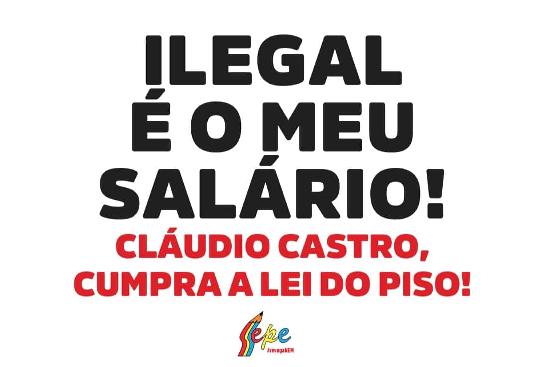 Cláudio Castro, cumpra a lei e respeite os profissionais da educação!

#claudiocastropagueopiso