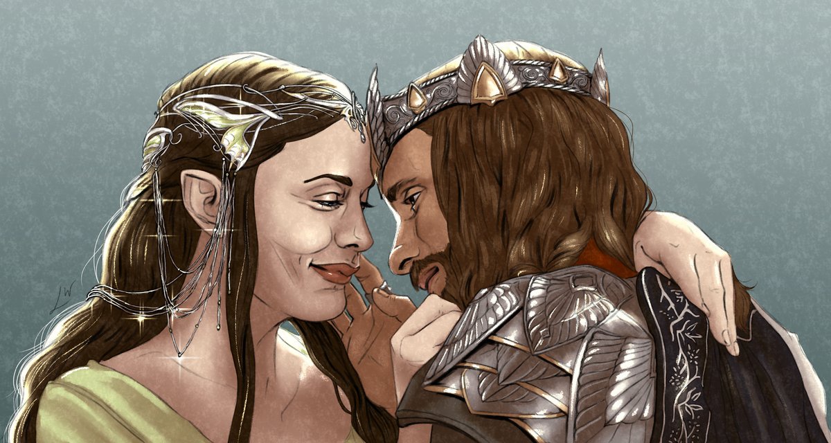 'And Aragorn the King Elessar wedded Arwen Undomiel in the City of the Kings upon the day of Midsummer, and the tale of their long waiting and labours was come to fulfillment.' #LOTR