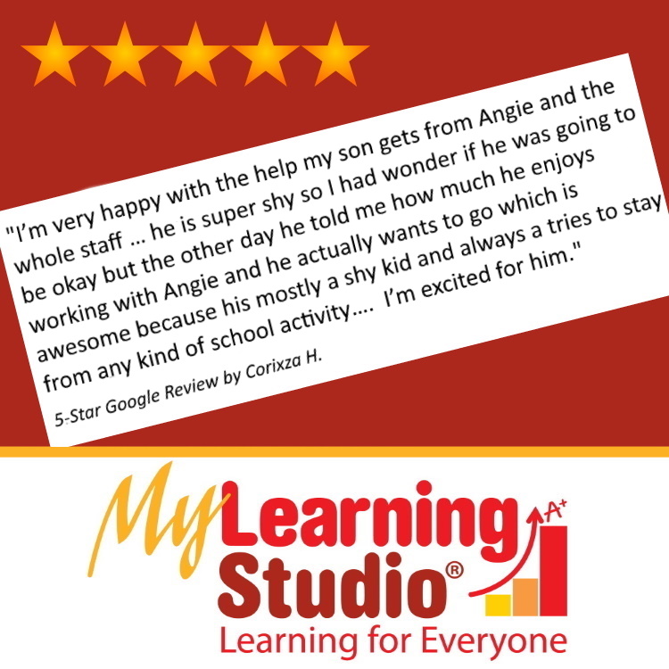 My_Learn_Studio's tweet image. ⭐⭐⭐⭐⭐ Our tutors make learning a great experience!

Learn more about our award-winning tutoring at MyLearningStudio.com
17086 Van Buren Blvd., Riverside, CA 92504
(951) 789-5402

#MyLearningStudio #tutoring #tutoringcenter #RiversideTutors #fivestarreview #happycustomer