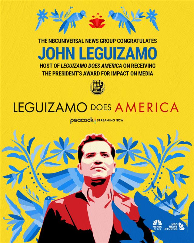 Congratulations @JohnLeguizamo, host of the @MSNBC Films and @NBCNewsStudios series 'Leguizamo Does America,' for receiving the President's Award for Impact on Media at the @LAPressClub's 65th Annual SoCal Journalism Awards. #SoCalAwards