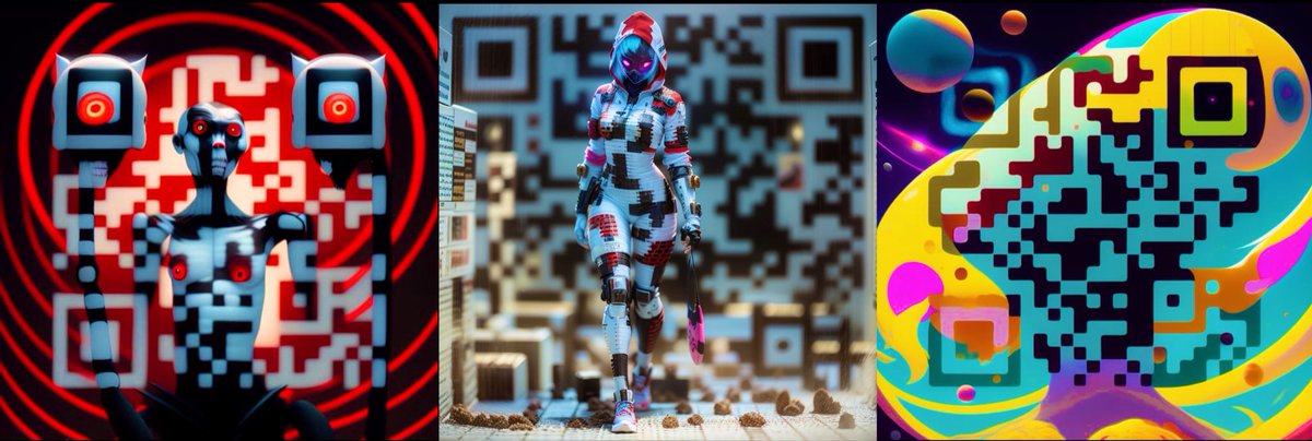 Quieren un hilo de cómo crear Códigos QR con AI como estos?🤯🎨

20 RTs♻️ y mañana a las 14:00 UTC lo subo, detallando absolutamente todo!