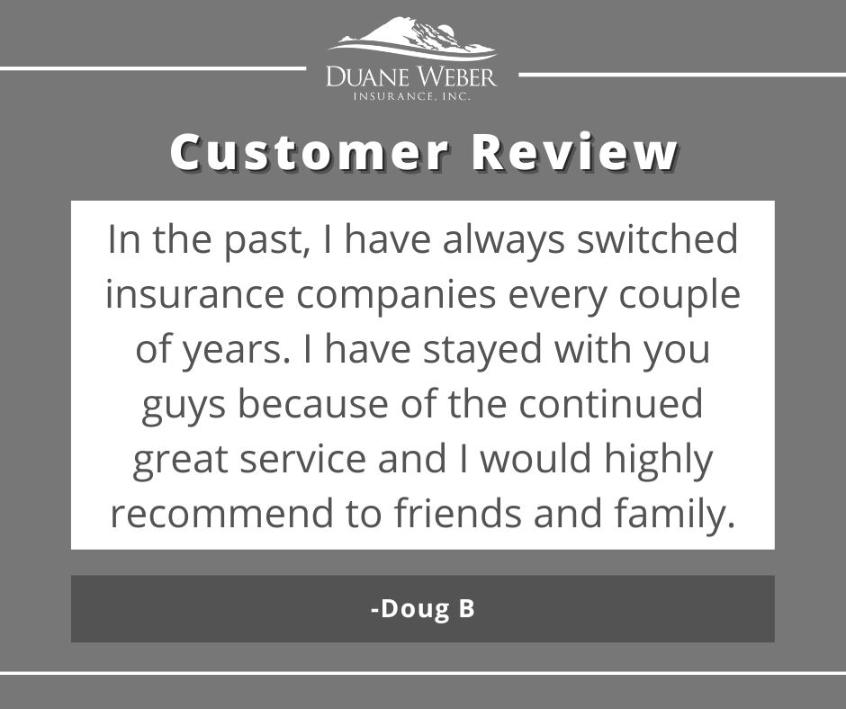 DuaneWeberInsur's tweet image. “In the past, I have always switched insurance companies every couple of years. I have stayed with you guys because of the continued great service and I would highly recommend to friends and family” ~ Doug B
dweberins.com/about/
#Testimonials #DuaneWeber #DuaneWeberInsurance