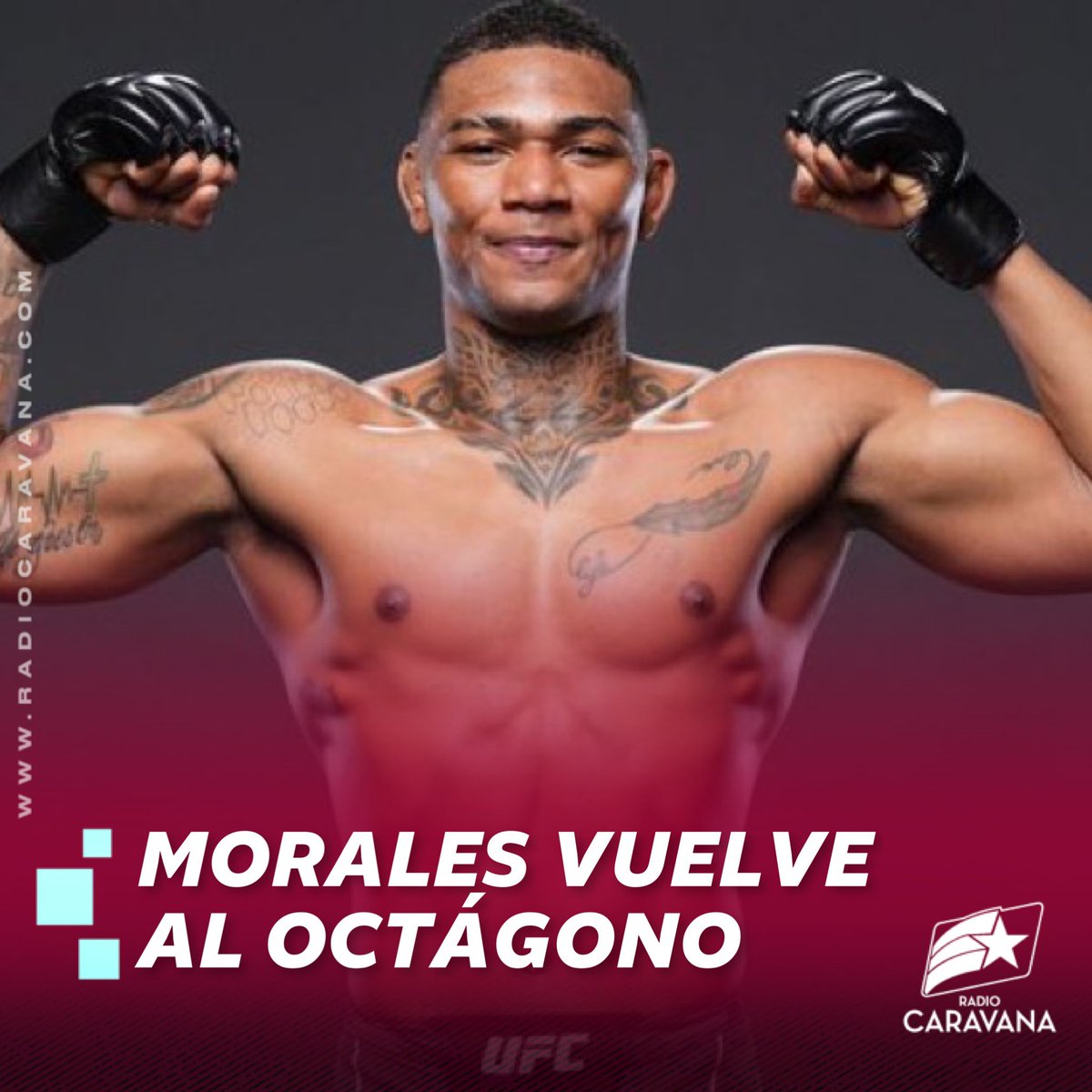 Caravana750's tweet photo. ¡PELEARÁ ESTE SÁBADO! 🤩💪🏼!

Nuestro tricolor Michael Morales 🇪🇨 regresa al octágono de la #UFC para enfrentar a Max Griffin este 1 de julio.

📌 Está pelea será parte del #UFC76 en Las Vegas. 

Sería la tercera pelea de nuestro invicto ecuatoriano. ¡Vamos Michael! 🥊 https://t.co/fhikqTFCB6