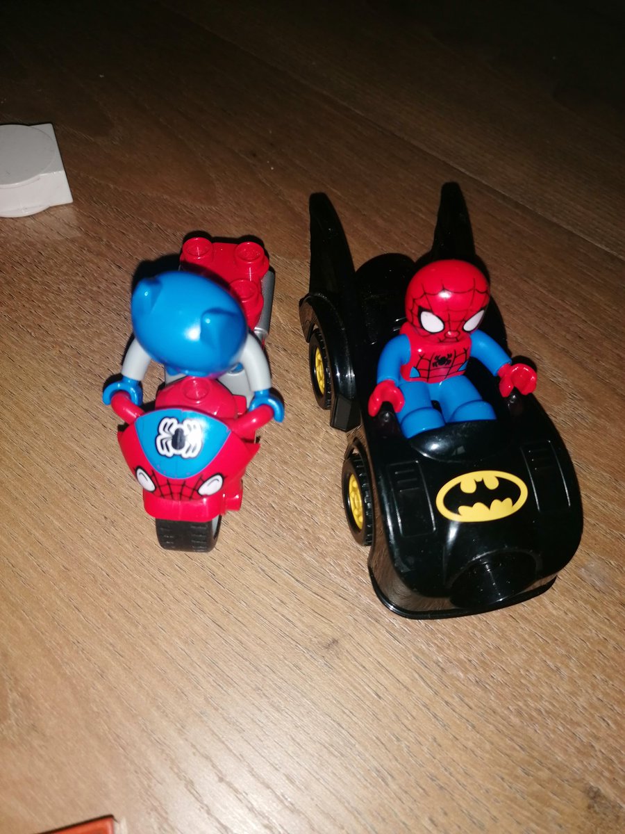 I'm sure this is already a movie? Batman and Spiderman unite! #LEGO #Superheros