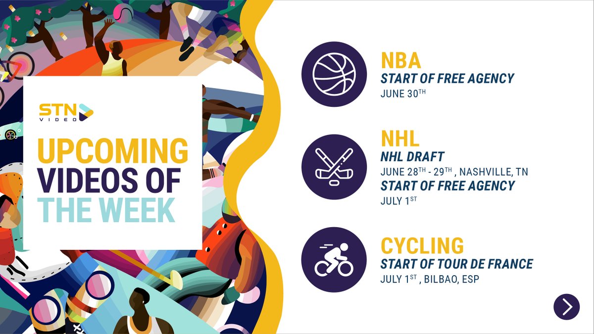 Amazing content in the STN library this week! Free Agent frenzy kicks off in both the NBA and NHL along with The Tour De France.  Get in touch at stnvideo.com/contact to get this content on your site today! #digitalvideo #nba #nhl #TourdeFrance