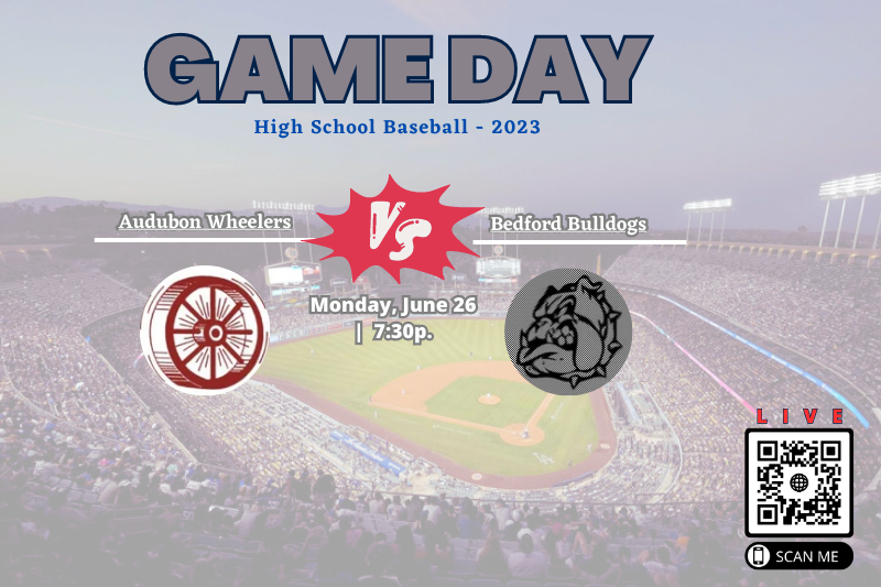 State210's tweet image. Audubon vs. Bedford - Varsity Boys Baseball
Wheelers @ Bulldogs
🕐Today @ 7:30p.
🎦 Live Stream : bit.ly/43gWQft

@gowheelers @WheelersBsb @gros1_lynn @AudubonBaseball @_hunterlowe @BaseballBedford @BedfordHSBase @GoBHSBulldogs @BedfordBulldogs