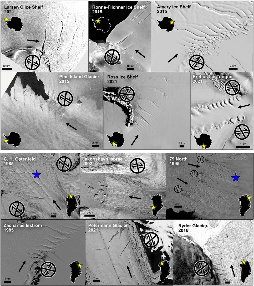 Ellyn Enderlin (@glacier_doc) on Twitter photo Ever wondered why the edges of floating ice tongues look feathered? Check out this paper by <a href="/TimBartholomaus/">Tim Bartholomaus</a>'s former PhD student Chris Miele: agupubs.onlinelibrary.wiley.com/doi/10.1029/20… Chris used the icepack model (icepack.github.io) to show loss of side friction causes extension & rifting! Ever wondered why the edges of floating ice tongues look feathered? Check out this paper by <a href="/TimBartholomaus/">Tim Bartholomaus</a>'s former PhD student Chris Miele: agupubs.onlinelibrary.wiley.com/doi/10.1029/20… Chris used the icepack model (icepack.github.io) to show loss of side friction causes extension & rifting!