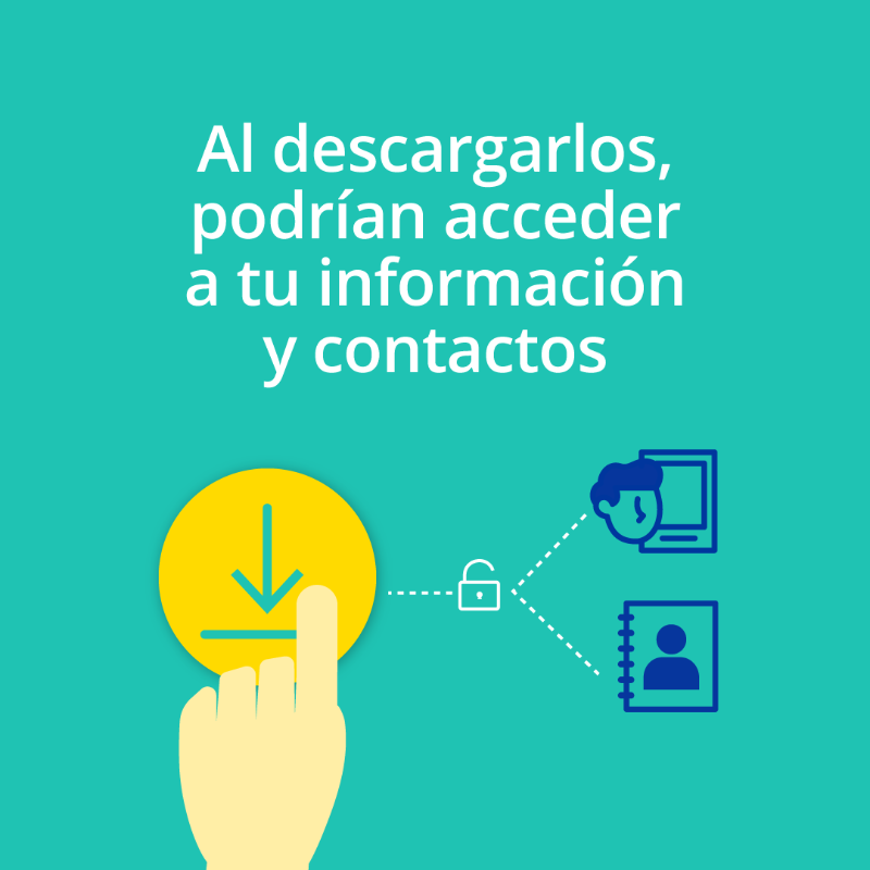 SBSPERU's tweet photo. Los aplicativos de préstamos informales podrían acceder a tu información personal. ¡No los descargues! Conoce más aquí 👇