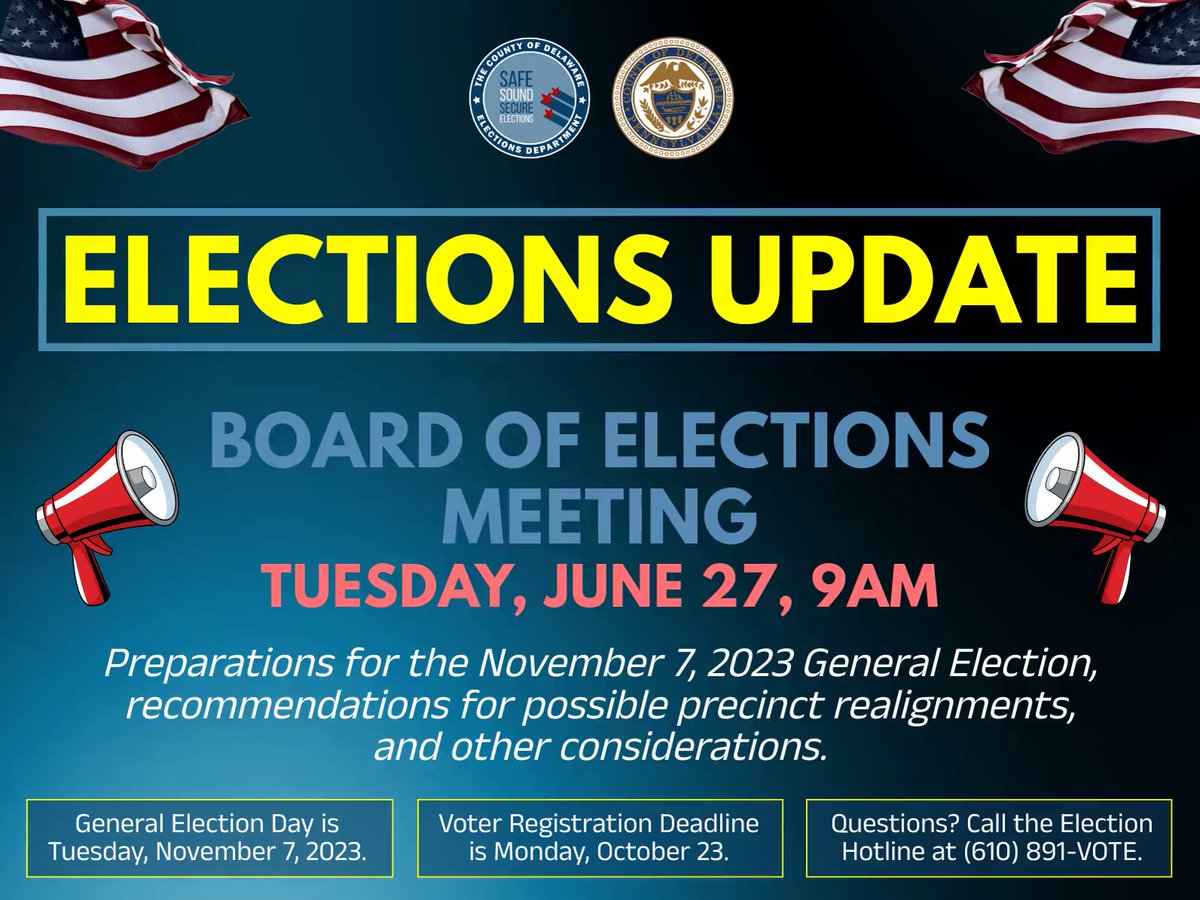 Delaware County on Twitter "The Delaware County Board of Elections will meet on Tues., June 27