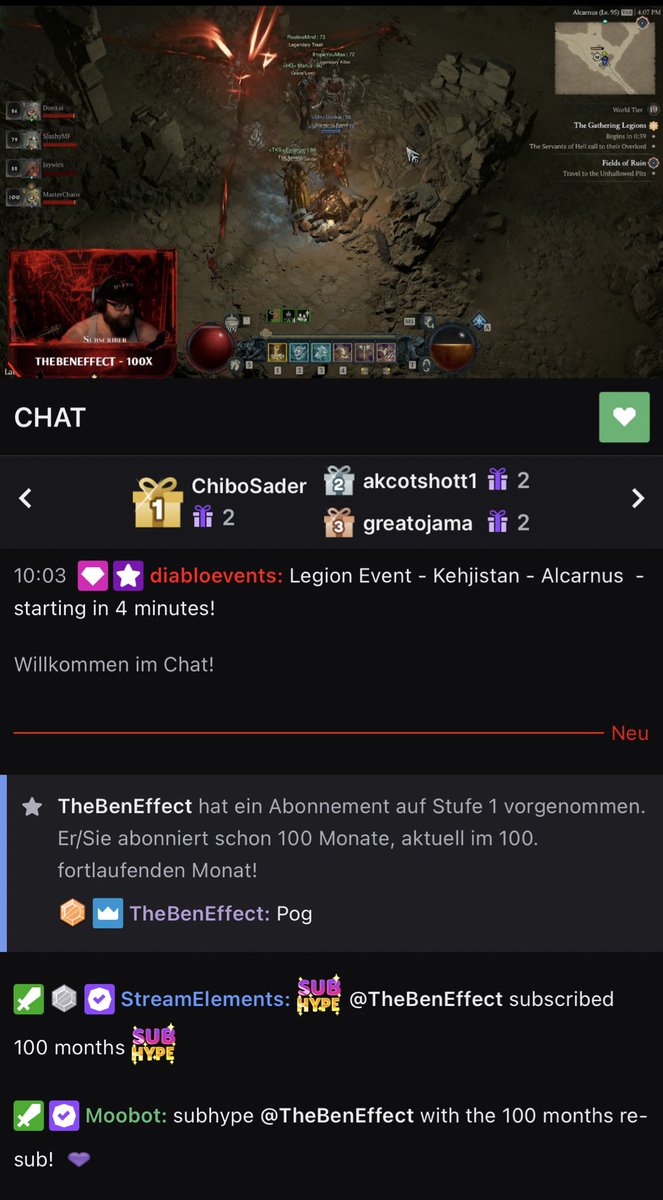 TheBenEffect's tweet image. I made it to 100 🎉 @StreamerHouse