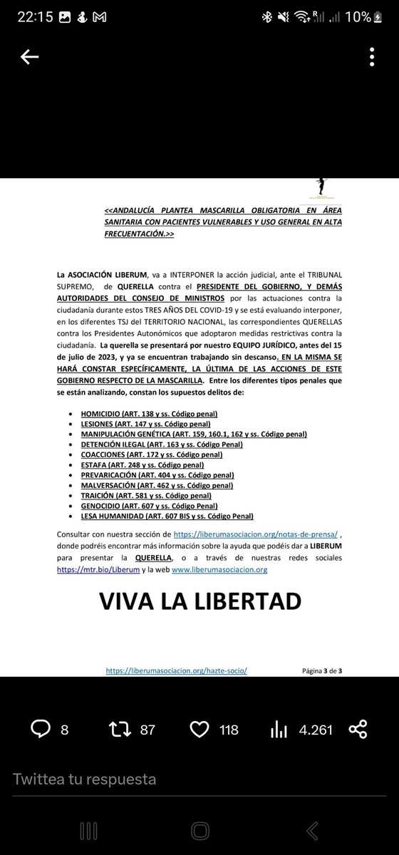 LMPardoAbogado's tweet photo. Lo que está denunciando @Aso_Liberum  es UNA VERGÜENZA. 

¿ CUANDO VAIS A DESPERTAR ? https://t.co/R2VzDDMGJo
