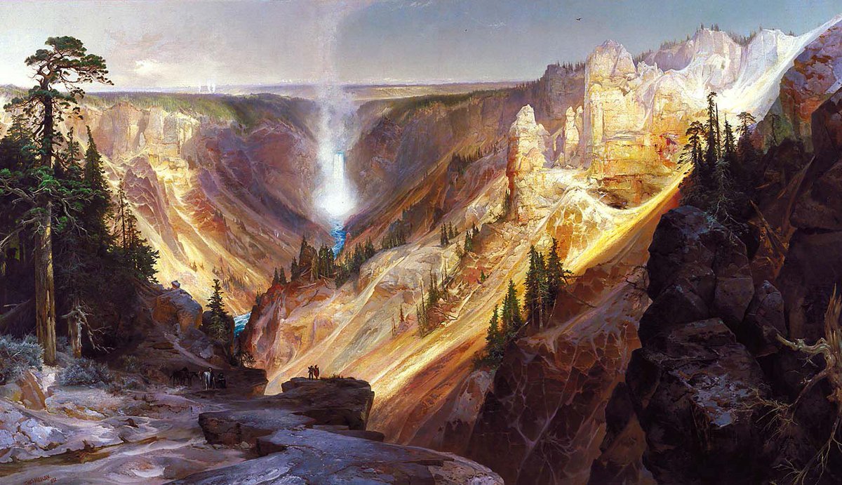 #Maddow #LastWord @SRuhle @11thHour 
Modern Monday 

Art Break 3
Thomas Moran-“The Grand Canyon Of The Yellowstone”(1872)
SAAM;DC