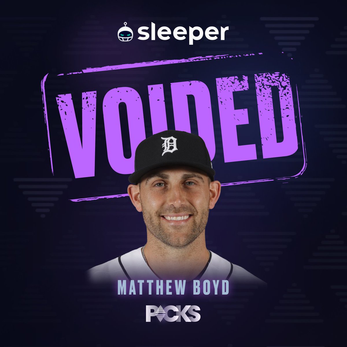 🚨 VOID ANNOUNCEMENT 🚨

All Matthew Boyd ⬆ picks that lost will be voided 🫡 Contests will be updated tonight