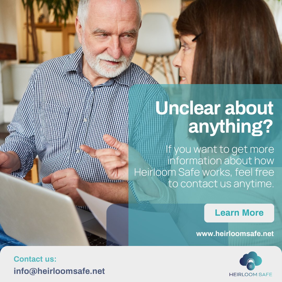 If you have additional questions, feel free to contact us or learn more by visiting heirloomsafe.net
.
.
.
.
#digitalvault #will #datasecurity #livingtrust #estateplan #personaldocuments #securedashboard #legacy #legacycontact