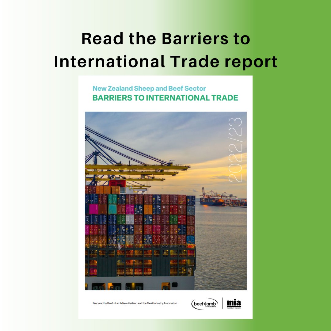 Beef + Lamb New Zealand on Twitter "The Barriers to Trade report