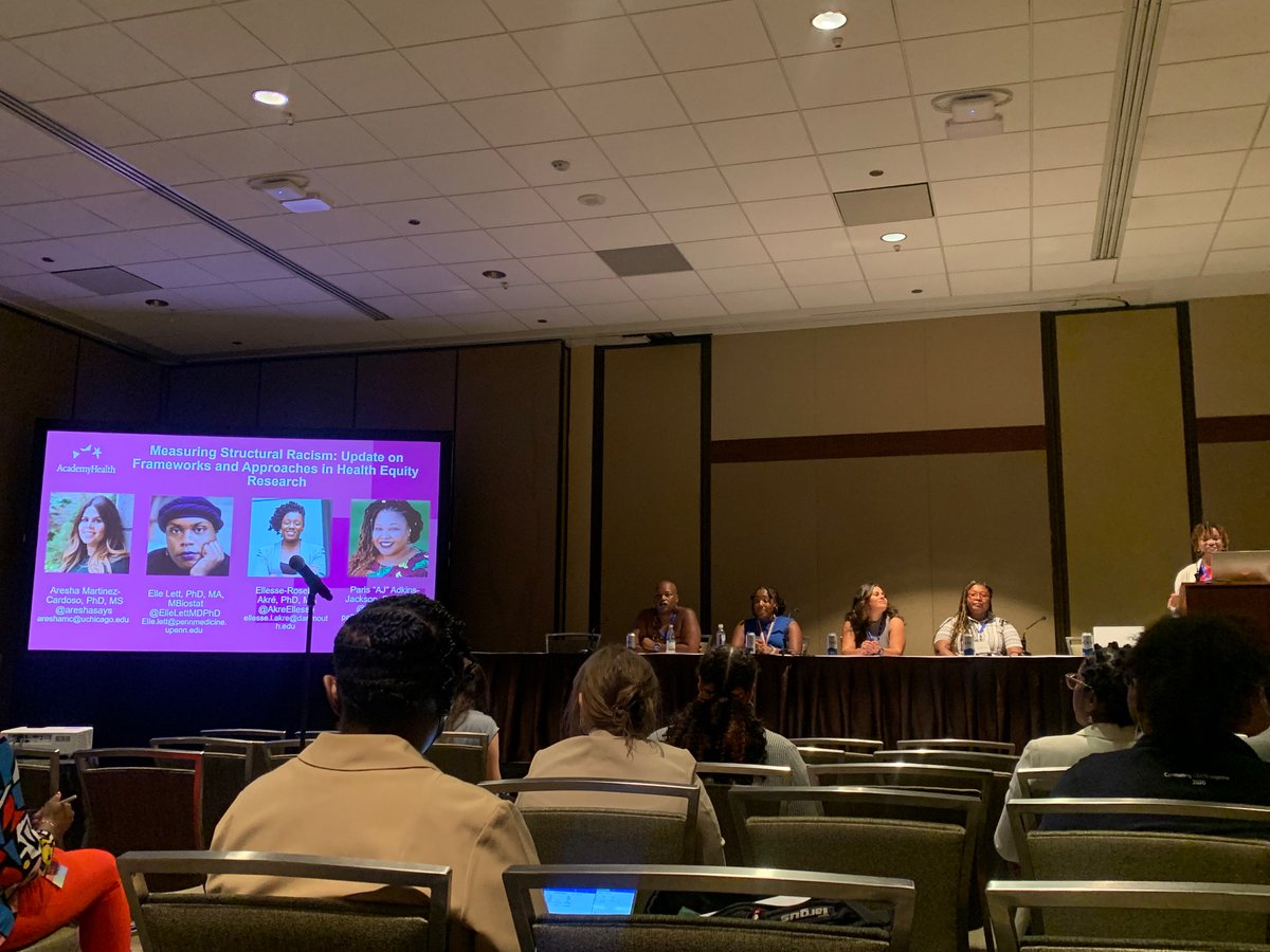 Deep appreciation for the insights and truths shared by @ElleLettMDPhD @AkreEllesse @areshasays @pbaJackson @SFWaltersPhD at the #ARM23 panel on updates on frameworks and approaches for measuring structural racism. Best session hands down.