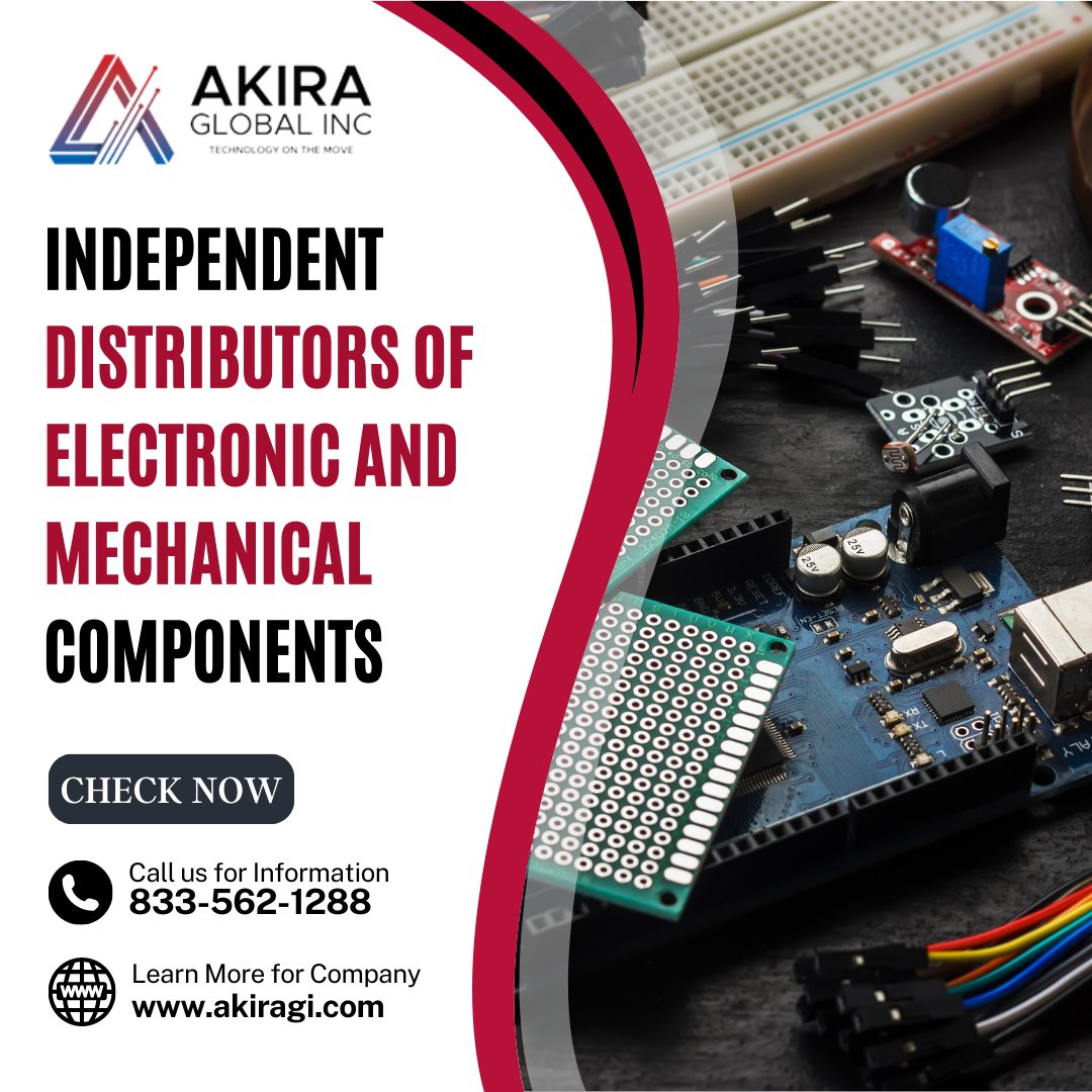 Akira Global Inc. is an AS9120-certified independent distributor of quality electronic and mechanical components. 

👉👉akiragi.com

#akiraglobalinc #akiraglobal #agi #teamakiraglobal #electronics #electroniccomponents #integratedcircuit #procurement #supplychain