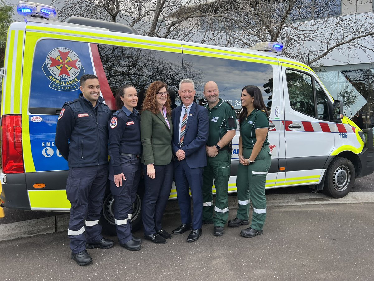 Great to be at the launch of @AmbulanceVic @victoriauninews capability hub with @GabbyWilliamsMP highlighting pathways and capacity building for #paramedicine #safety #quality @SaferCareVic