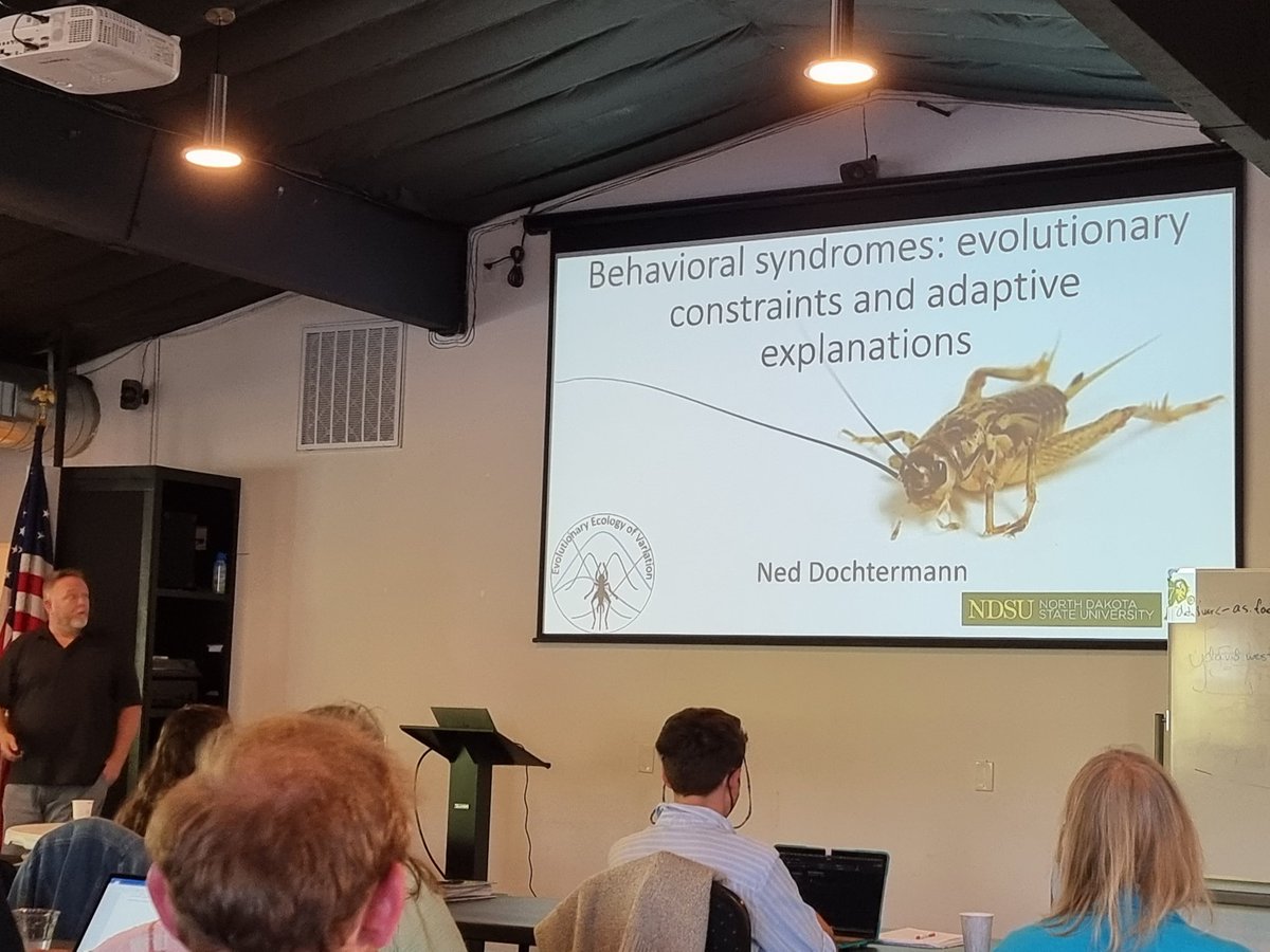 SQuID (@squid_group) on Twitter photo <a href="/DochtermannLab/">Ned Dochtermann</a> giving the first research talk during the Squid-workshop about syndromes, evolutionary constraints, and adaptation <a href="/DochtermannLab/">Ned Dochtermann</a> giving the first research talk during the Squid-workshop about syndromes, evolutionary constraints, and adaptation