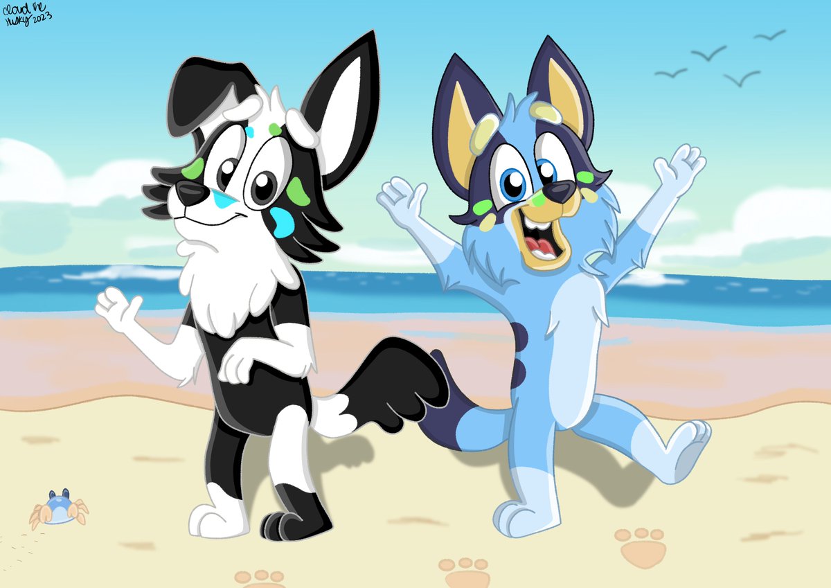 Bluey and Mackenzie at the beach!!
#bluey