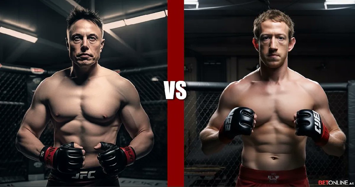 Who will be @ElonMusk’s main trainer for his Zuckerberg fight?

George St. Pierre +300
Dominick Cruz +400
Jorge Masvidal +500
Royce Gracie +500
Jon Jones +600
Khabib Nurmagomedov +700
Andrew Tate +1000
Cesar Gracie +1000
Donald Cerrone +2500
Conor McGregor +2500
Hasbullah +50000 https://t.co/L4anYMPgR2