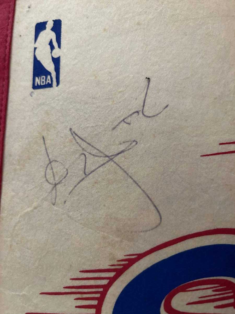 WarEagleWalk's tweet photo. @miles_commodore I YouTube Julius Erving on a regular basis. He signed my pennant in 1980, in the old Omni in Atlanta. Dr. J #6 https://t.co/gDITI01L0o
