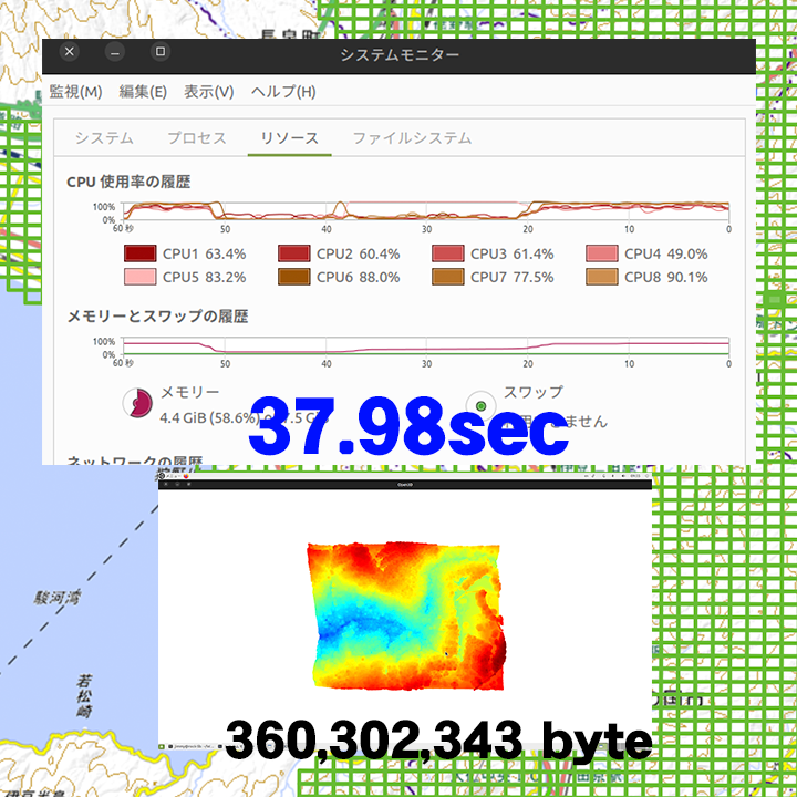 ov60clubs's tweet photo. #ROCK5B 静岡県が公開する点群データ(.las)をRock5B #Python leafmap #open3d で描画。CUDA無しですが8個のCPUが頑張って30秒程度で描画しました🧐、静岡県様のおかげで”ひらめき実験”ができましたので何か役立つ分析しないと・・ https://t.co/cWdSDahiDY