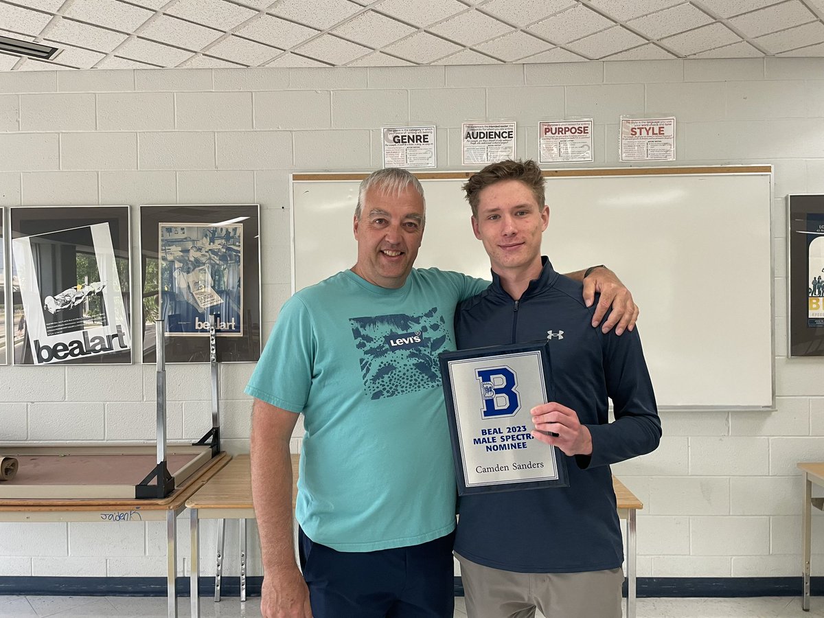 SPECTRA is a Student-Athlete award for Sportsmanship, Participation, Excellence, Character, Teamwork, Respect & Achievement. I am honoured to have been nominated by @HBBeal and by being selected as one of the top 3 male athletes in the Thames Valley Regional Athletics conference.