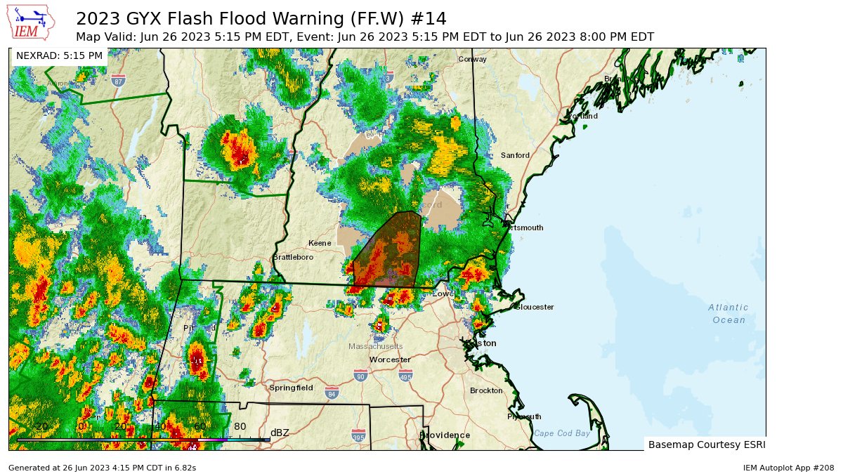 Severe Weather Alerts on Twitter "GYX issues Flash Flood Warning [flash flood radar indicated