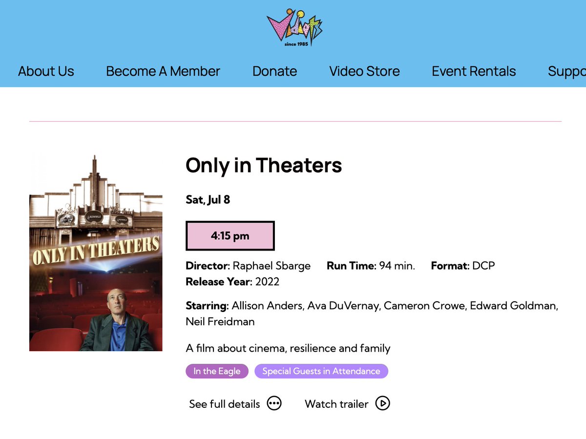 had a great discussion w/ @RaphaelSbarge about making & releasing his doc @only_intheaters, working in Hollywood movies, and the indie world of my movie @slowromcomedy, + sequel @CosmicReneMovie , + upcoming screenings @laemmleglendale and @vidiots! - vidiotsfoundation.org/movies/only-in…