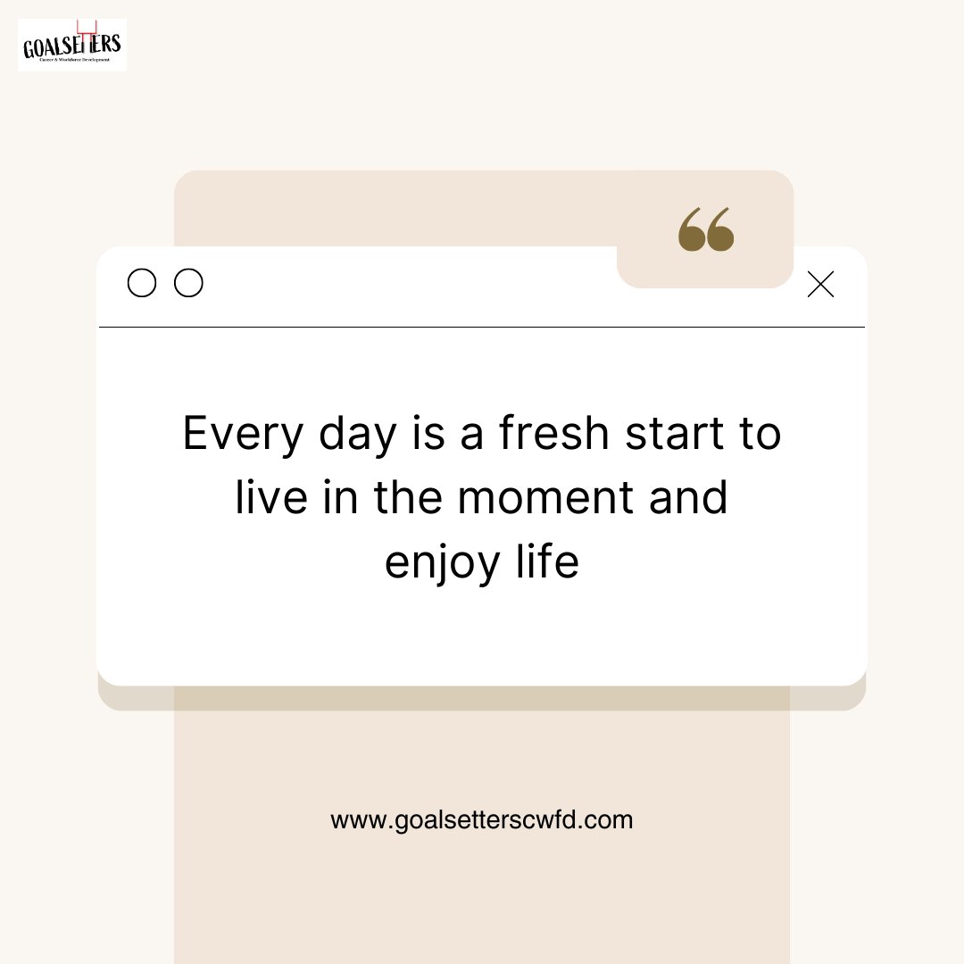 Here is your Monday reminder that every day is a new start. 

goalsetterscwfd.com 

#careercoach #businesscoach #hradvsior #resumeservices #goalsetterscwfd #mondayquote #quoteoftheday #mondaymotivation