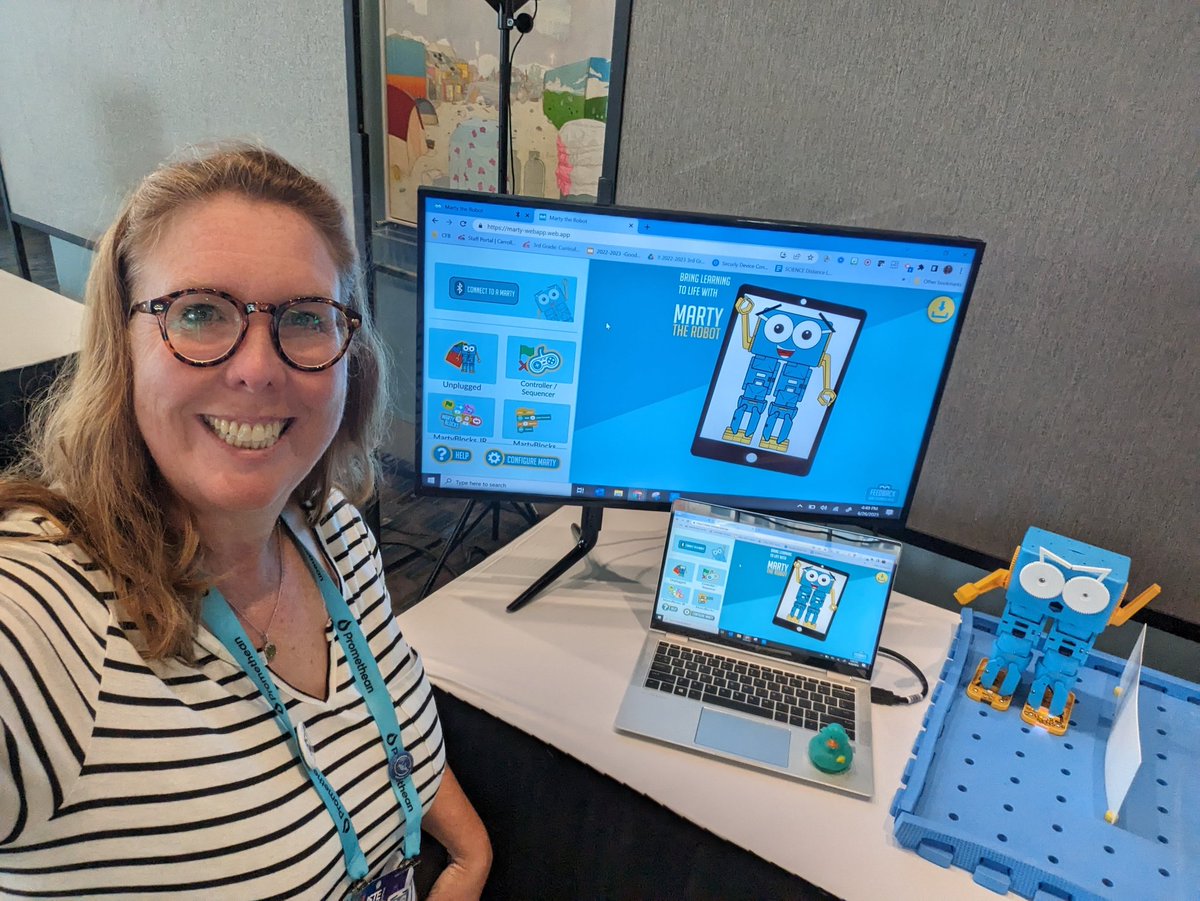 @TsuiAllen it was amazing to hear your poster session!! I loved helping to talk to people about @RoboticalLtd and Marty at the @ISTEofficial #ISTELive #ShieldsScribbles