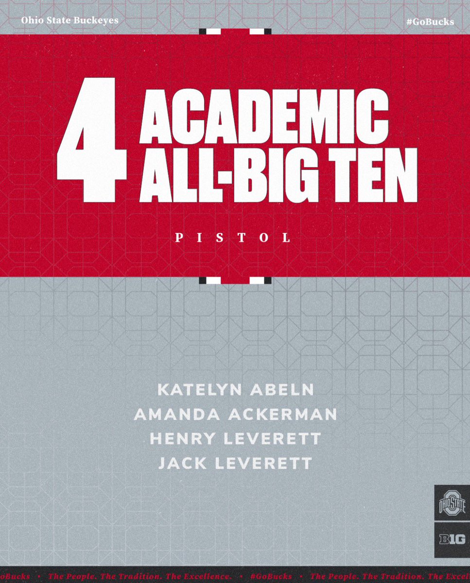 Congratulations to our 4️⃣ Academic All-Big Ten honorees‼️ #GoBucks