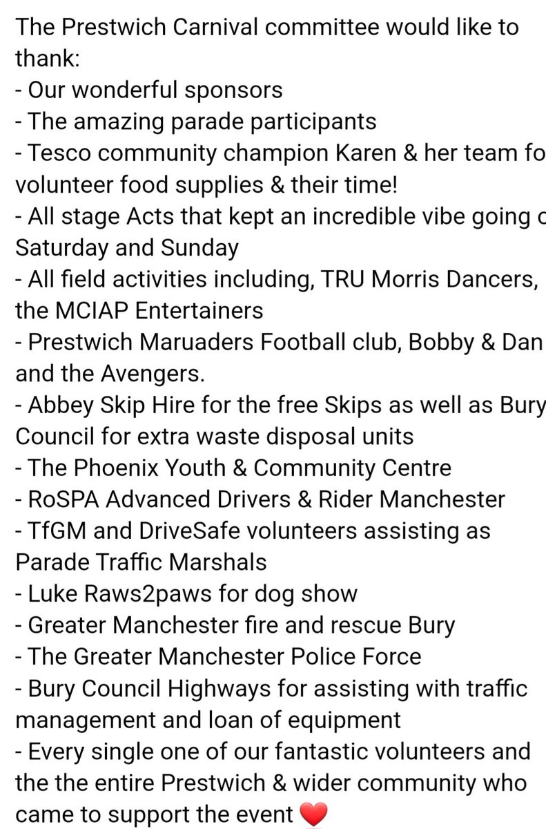 Prestwich Carnival 2026 tweet media